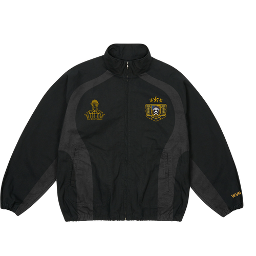 Tracksuit jackets for men featuring a stylish black design and performance-oriented elements.